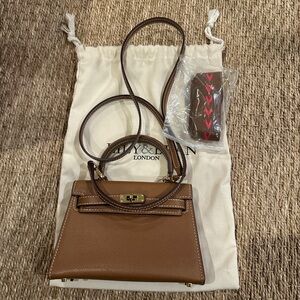 Lily & Bean London The Mini Hettie tan Leather bag.